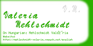 valeria mehlschmidt business card